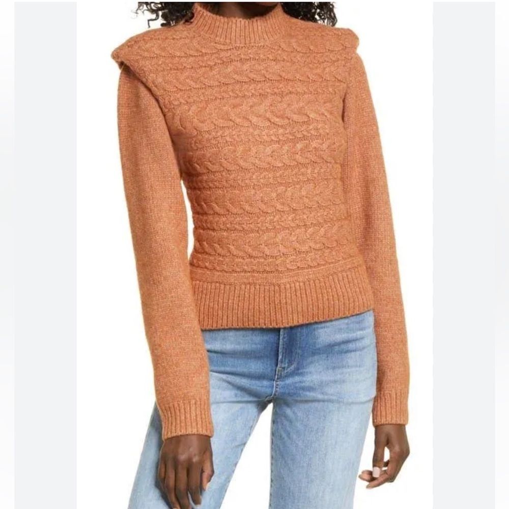 BLANK NYC Horizontal Cable Crewneck Sweater Size Large